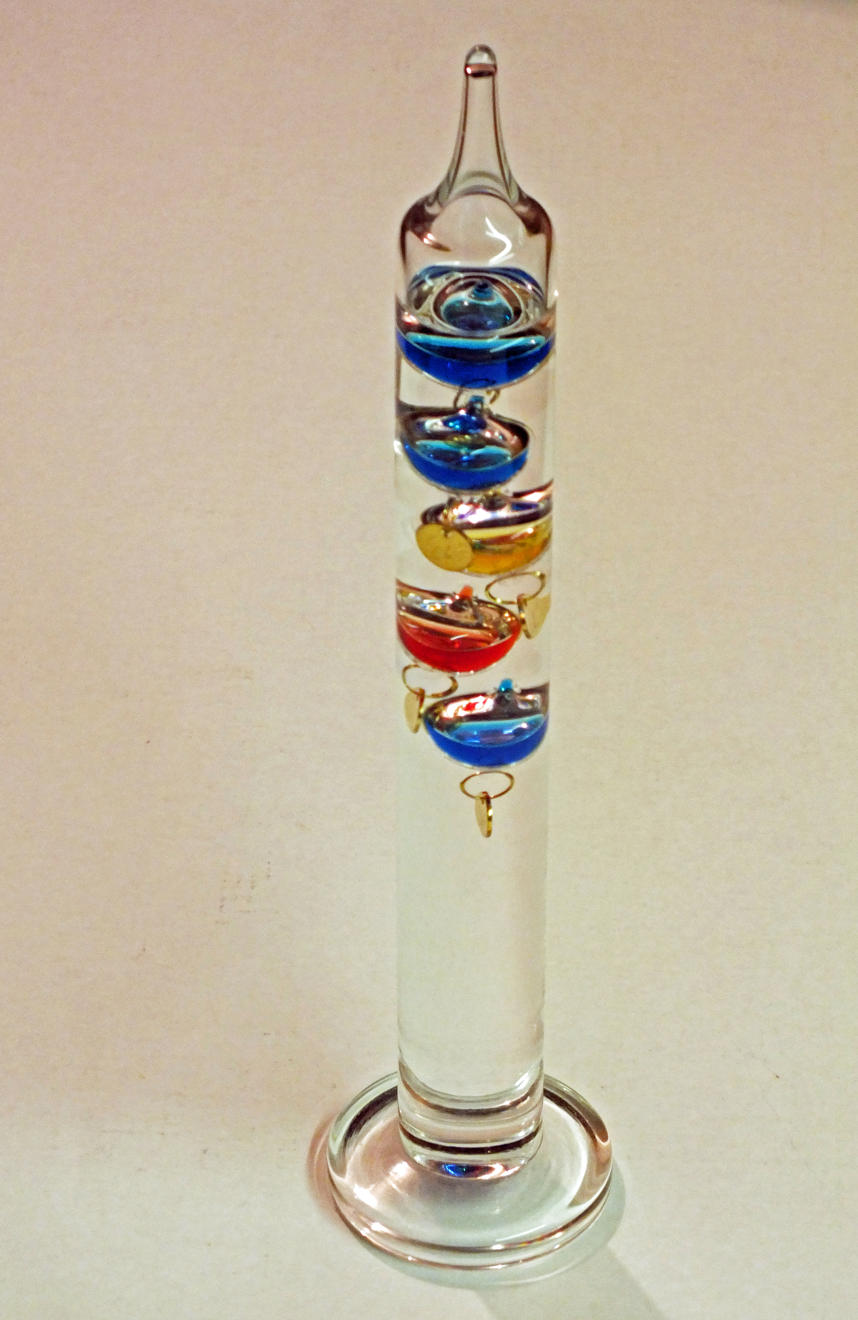 Galileo thermometer. Bill Bagley Glass