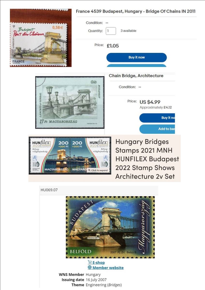 Budapest bridges catalogue 